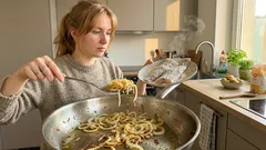 Gebratener Seehecht mit goldenen Zwiebeln: einfaches Pfannenrezept für knusprigen Fisch