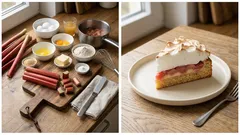 Rhabarbertorte mit Baiser: saftig, fruchtig und mit knuspriger Haube