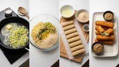 Knusprige Käse-Lauchstangen aus der Fritteuse – außen goldbraun, innen cremig