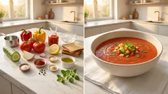 Gazpacho wie in Andalusien: kalte Tomatensuppe, die an heißen Tagen wirklich guttut