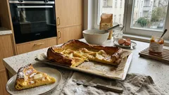 Ofenpfannkuchen vom Blech: fluffig in 15 minuten, ganz ohne Wenden